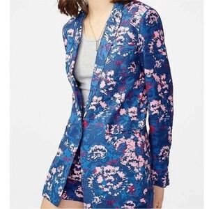 Armani Exchange Workwear Elegant Women's Abstract Print Blazer Jacket Size 4 NWT